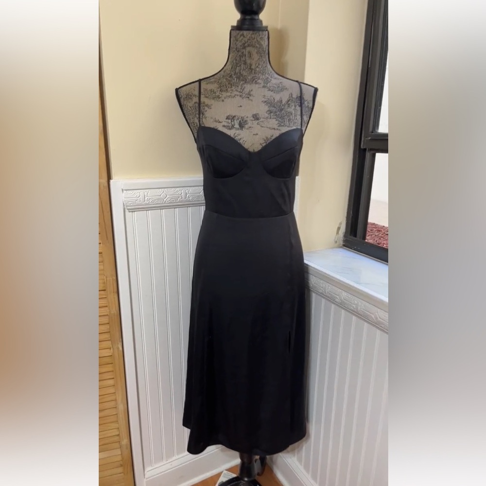 🦋. WILFRED Elegant Black Spaghetti Strap Dress 6